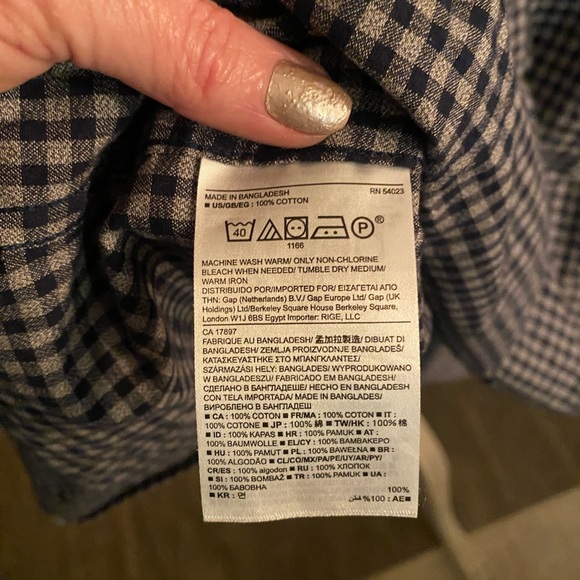 Banana Republic Men's Tailored Slim Fit Checkered Shirt - Size - Large - Picture 4 of 4